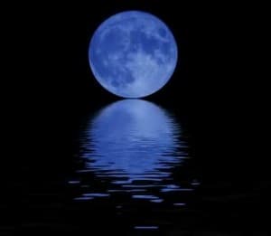 Blue Moon on water