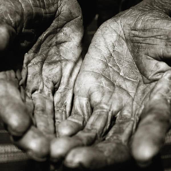open hands, elderly, aged, wise