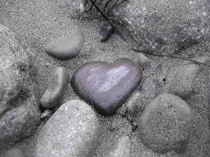 heart shaped rock