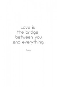 love is the bridge between you and everything, rumi