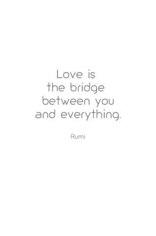 love is the bridge, rumi